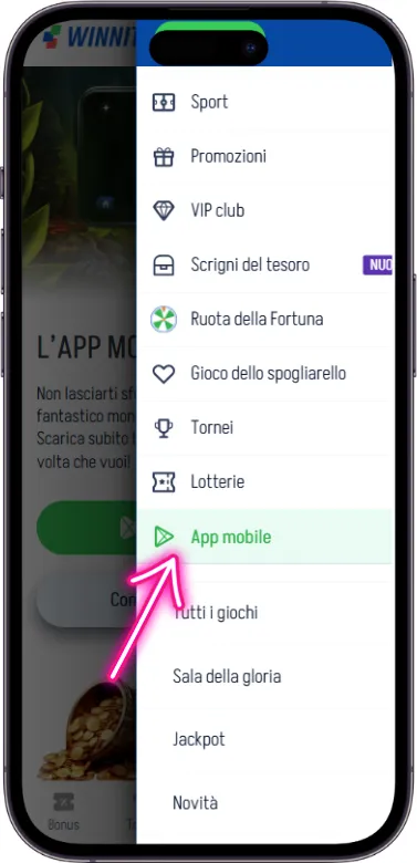 Winnita app section