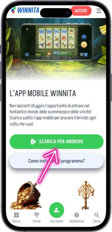 Winnita sezione app